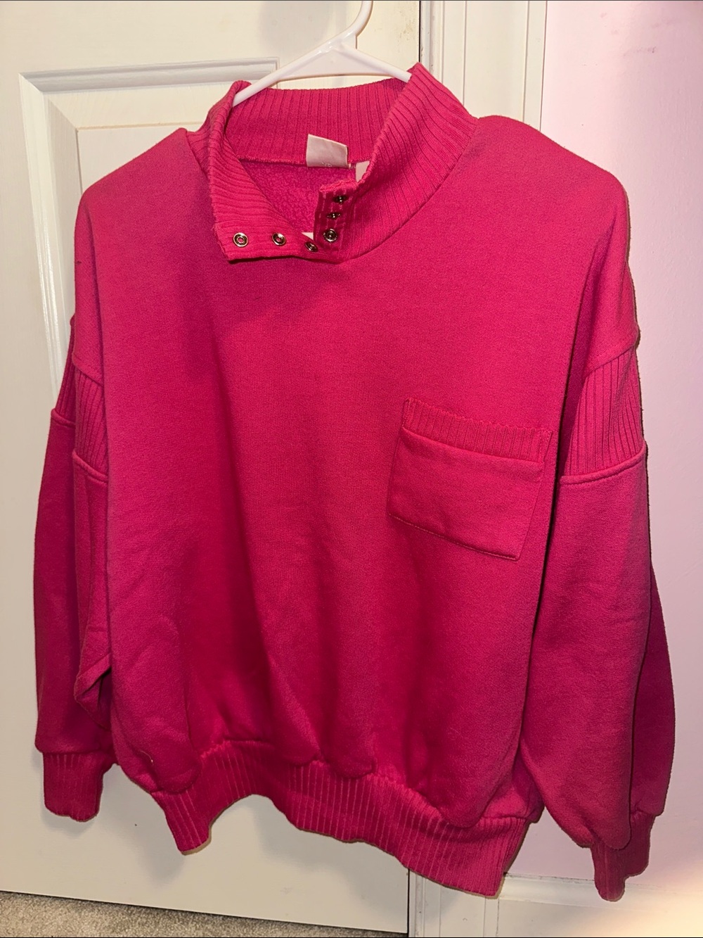Nike vintage button up mock neck sweatshirt